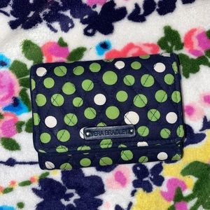 Green Vera Bradley tri-fold wallet